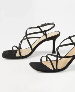 Strappy Suede Sandals -Anntaylor Shop 603179 2222 ALT1