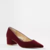 Mid Block Heel Velvet Pumps -Anntaylor Shop 603198 8356