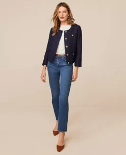 Sculpting Pocket High Rise Straight Jeans In Classic Mid Wash -Anntaylor Shop 603268 2661 MKTG1