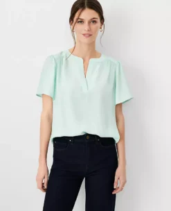 Flutter Sleeve Popover -Anntaylor Shop 603672 7397 ALT2