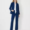 The Side Zip Trouser In Fluid Crepe Pure Sapphire -Anntaylor Shop 603684 8818