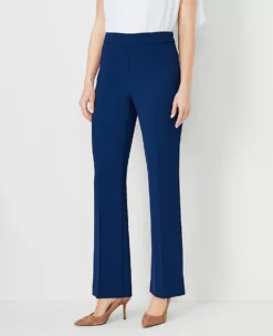 The Side Zip Trouser In Fluid Crepe Pure Sapphire -Anntaylor Shop 603684 8818 ALT1