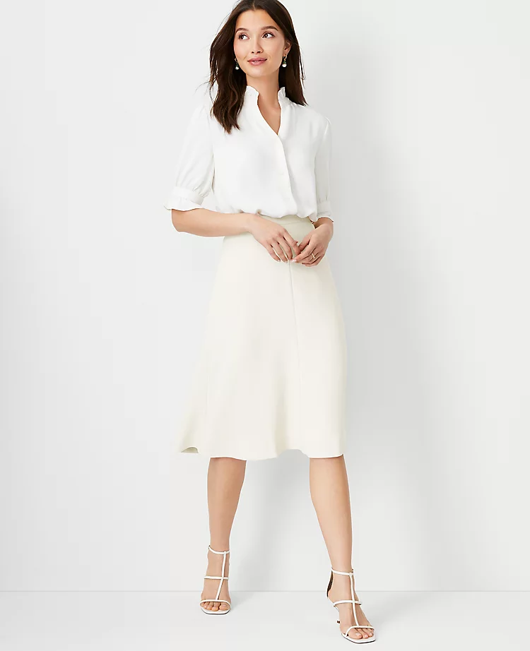 The Flare Skirt In Fluid Crepe 5 The Flare Skirt In Fluid Crepe - Image 3