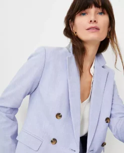 The Double Breasted Blazer In Cross Weave -Anntaylor Shop 603694 8106 ALT2