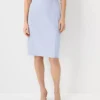 The High Waist Seamed Pencil Skirt In Cross Weave -Anntaylor Shop 603706 8106