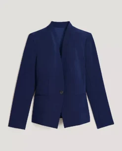 The Cutaway Blazer In Bi-Stretch Pure Sapphire -Anntaylor Shop 603952 8818 MKTGS1