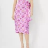 Tile Print Sarong Pencil Skirt -Anntaylor Shop 604057 8581