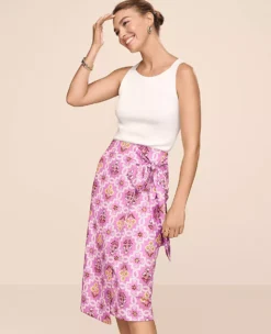 Tile Print Sarong Pencil Skirt -Anntaylor Shop 604057 8581 MKTG1