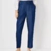 The Belted Taper Pant In Chambray 1 The Belted Taper Pant In Chambray -Anntaylor Shop 604068 4751