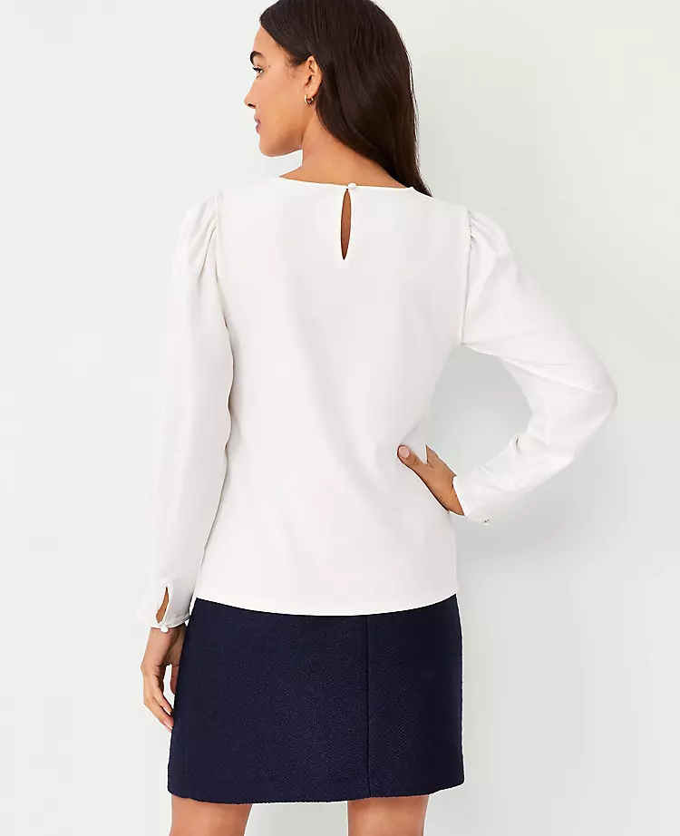 Mixed Media Shimmer Sleeve Top 4 Mixed Media Shimmer Sleeve Top - Image 2