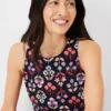 Floral Linen Blend Peplum Halter Shell -Anntaylor Shop 604220 1362