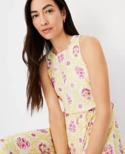 Shimmer Tile Print Pleated Midi Dress -Anntaylor Shop 604478 1782 ALT2