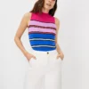 Striped Mock Neck Sweater Shell -Anntaylor Shop 604679 1680