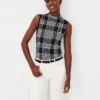 Gingham Sweater Shell -Anntaylor Shop 604692 2222