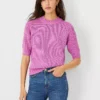 Geo Stitch Elbow Sleeve Sweater -Anntaylor Shop 604708 8581