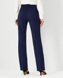 The Petite Straight Pant In Double Knit Pure Sapphire -Anntaylor Shop 604711 8818 ALT1