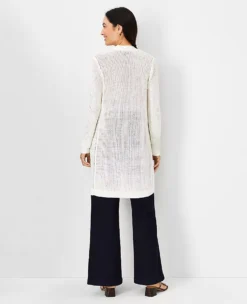 Mesh Stitch Open Front Cardigan -Anntaylor Shop 604718 9192 ALT1