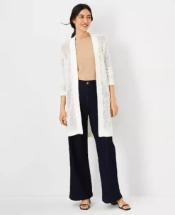 Mesh Stitch Open Front Cardigan -Anntaylor Shop 604718 9192 ALT2