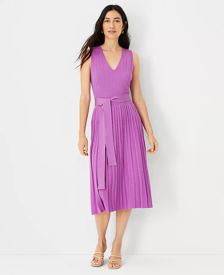 Belted V-Neck Sweater Dress 3 Belted V-Neck Sweater Dress