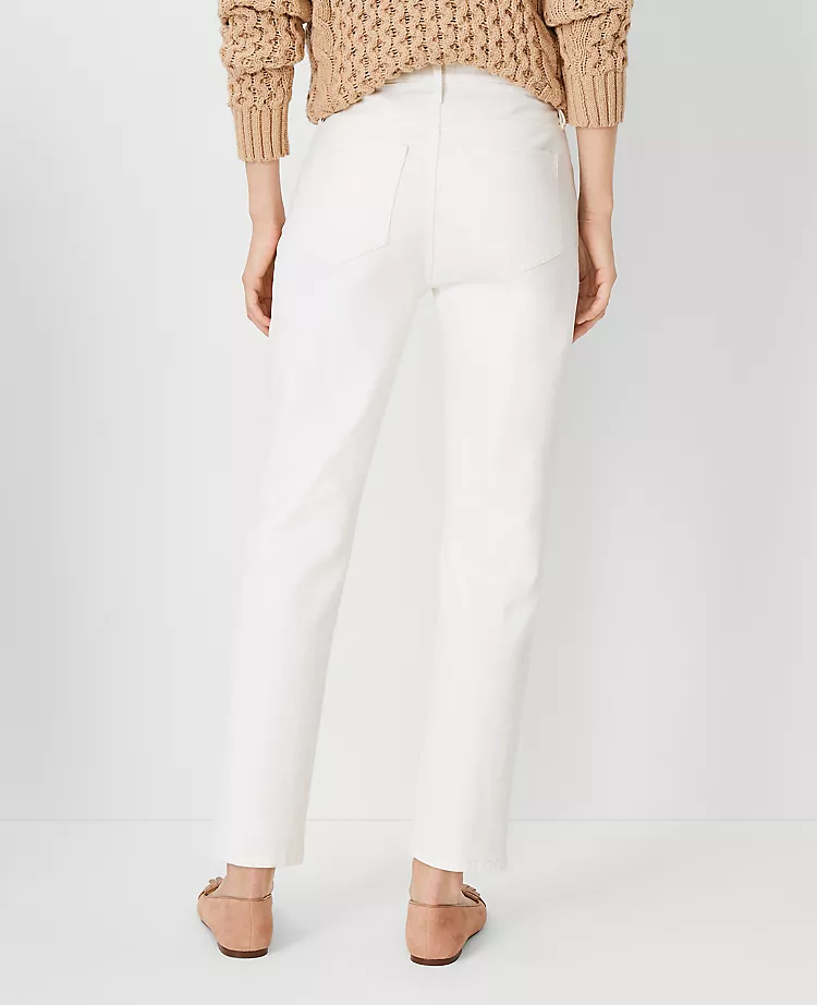 Petite Sculpting Pocket Mid Rise Tapered Jeans In Ivory 4 Petite Sculpting Pocket Mid Rise Tapered Jeans In Ivory - Image 2