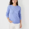 Textured Crew Neck Sweater -Anntaylor Shop 606740 8106