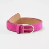Suede Oval Buckle Belt -Anntaylor Shop 606746 8376