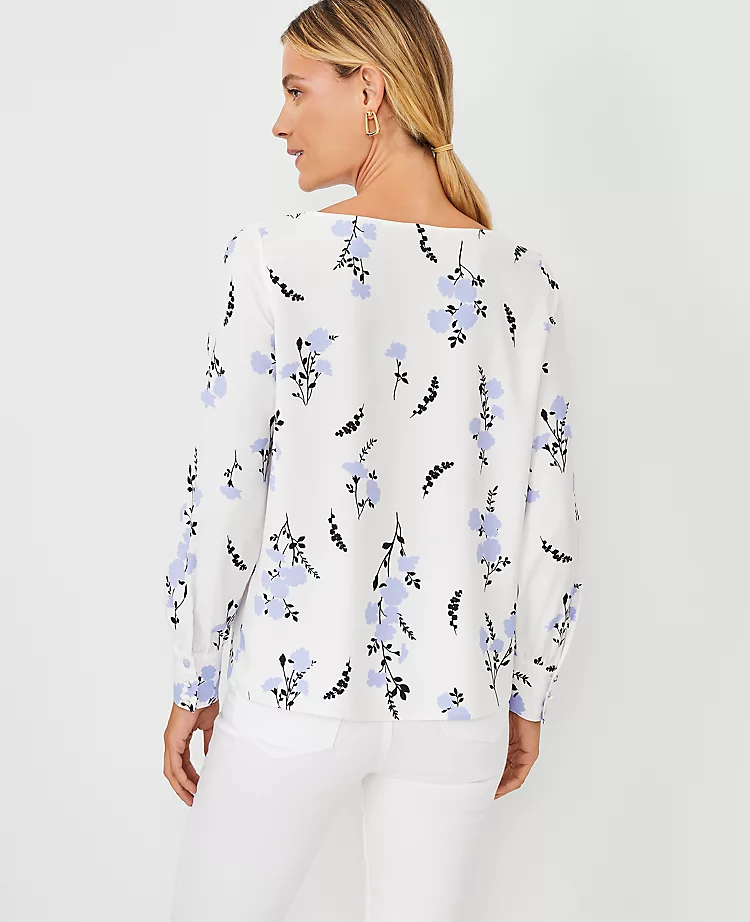 Floral Boatneck Blouse 4 Floral Boatneck Blouse - Image 2