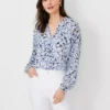 Floral Ruffled Raglan Sleeve Top -Anntaylor Shop 606818 4169