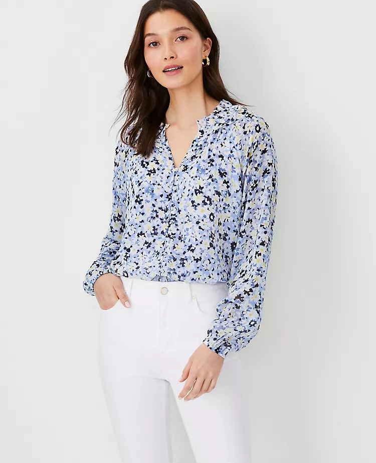 Floral Ruffled Raglan Sleeve Top 3 Floral Ruffled Raglan Sleeve Top