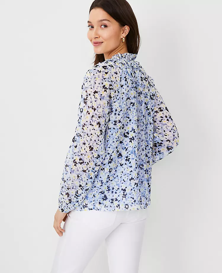 Floral Ruffled Raglan Sleeve Top 4 Floral Ruffled Raglan Sleeve Top - Image 2