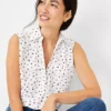 Floral Sleeveless Camp Shirt -Anntaylor Shop 606838 9192