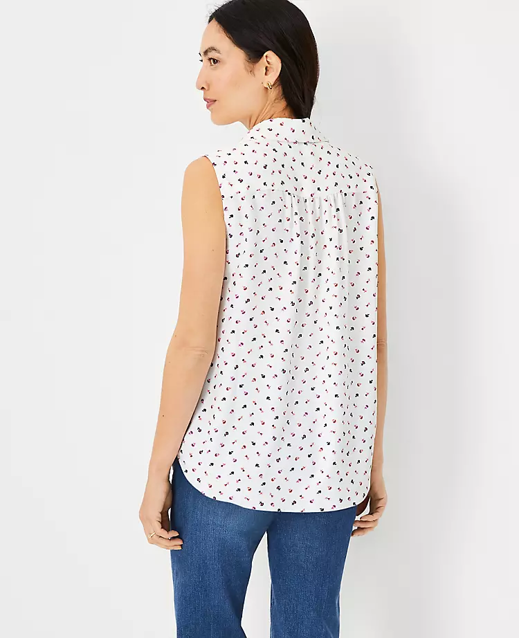 Floral Sleeveless Camp Shirt 4 Floral Sleeveless Camp Shirt - Image 2
