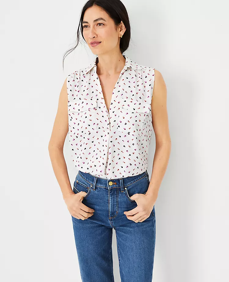 Floral Sleeveless Camp Shirt 5 Floral Sleeveless Camp Shirt - Image 3