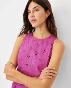 Eyelet Peplum Halter Shell -Anntaylor Shop 606840 8376 ALT2