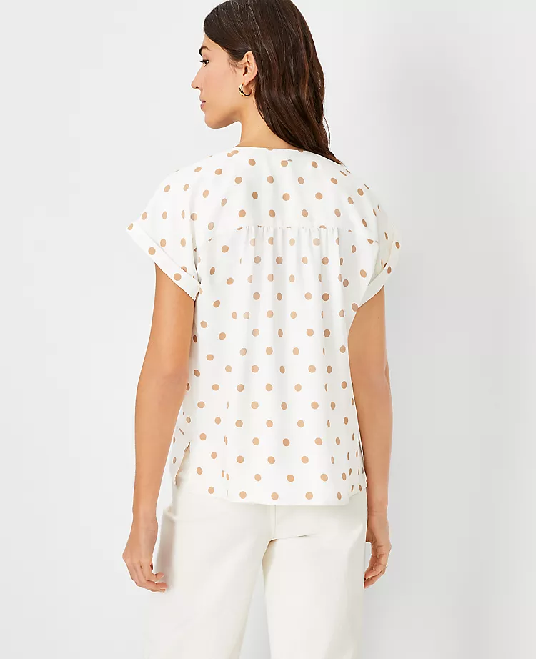 Polka Dot Drop Shoulder Popover 4 Polka Dot Drop Shoulder Popover - Image 2