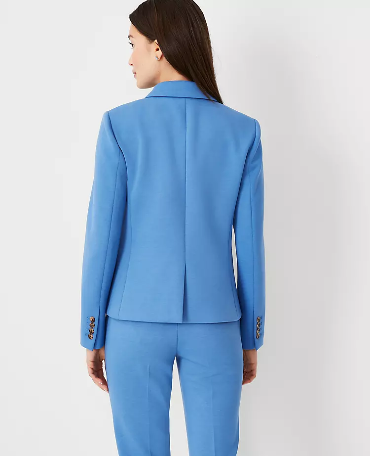 The One Button Blazer In Double Knit 4 The One Button Blazer In Double Knit - Image 2