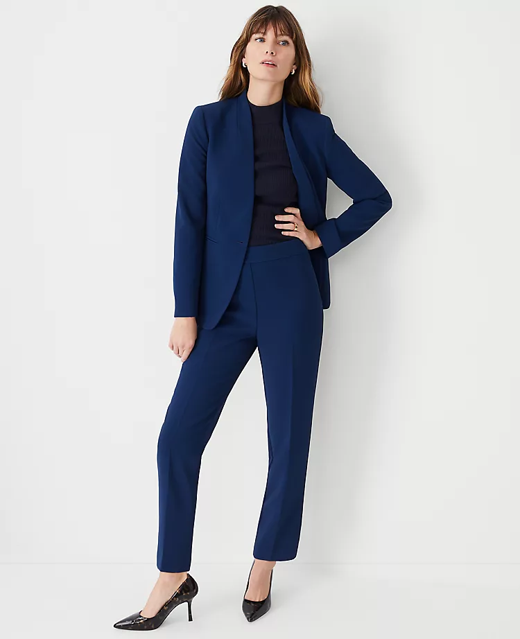 The Side Zip Ankle Pant In Fluid Crepe Pure Sapphire 3 The Side Zip Ankle Pant In Fluid Crepe Pure Sapphire