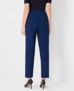 The Side Zip Ankle Pant In Fluid Crepe Pure Sapphire 7 The Side Zip Ankle Pant In Fluid Crepe Pure Sapphire -Anntaylor Shop 606877 8818 ALT2