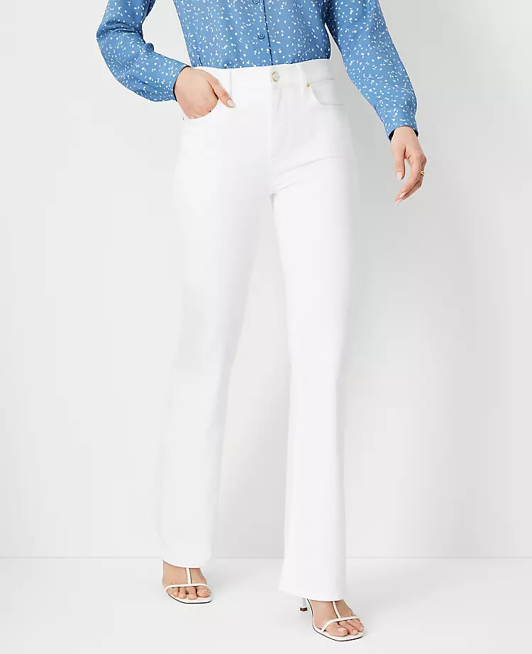 Sculpting Pocket Mid Rise Boot Cut Jeans In White 3 Sculpting Pocket Mid Rise Boot Cut Jeans In White