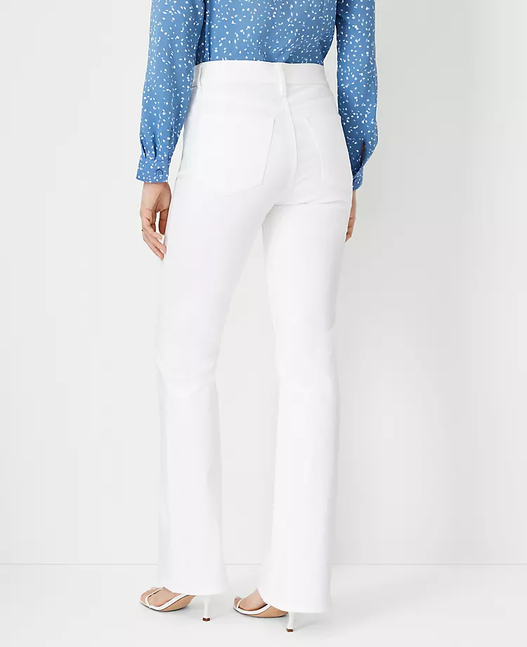 Sculpting Pocket Mid Rise Boot Cut Jeans In White 4 Sculpting Pocket Mid Rise Boot Cut Jeans In White - Image 2