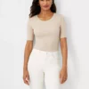 Stretch Cotton Tee -Anntaylor Shop 606951 7475