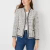 The Cutaway Jacket In Fringe Tweed -Anntaylor Shop 606954 3958