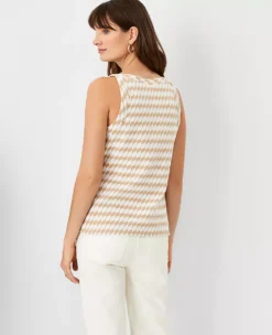 Geo Boatneck Tank Top 5 Geo Boatneck Tank Top -Anntaylor Shop 607005 8187 ALT1