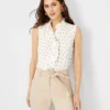 Polka Dot Ruffle Pintucked Popover Shell 2 Polka Dot Ruffle Pintucked Popover Shell -Anntaylor Shop 607020 9192