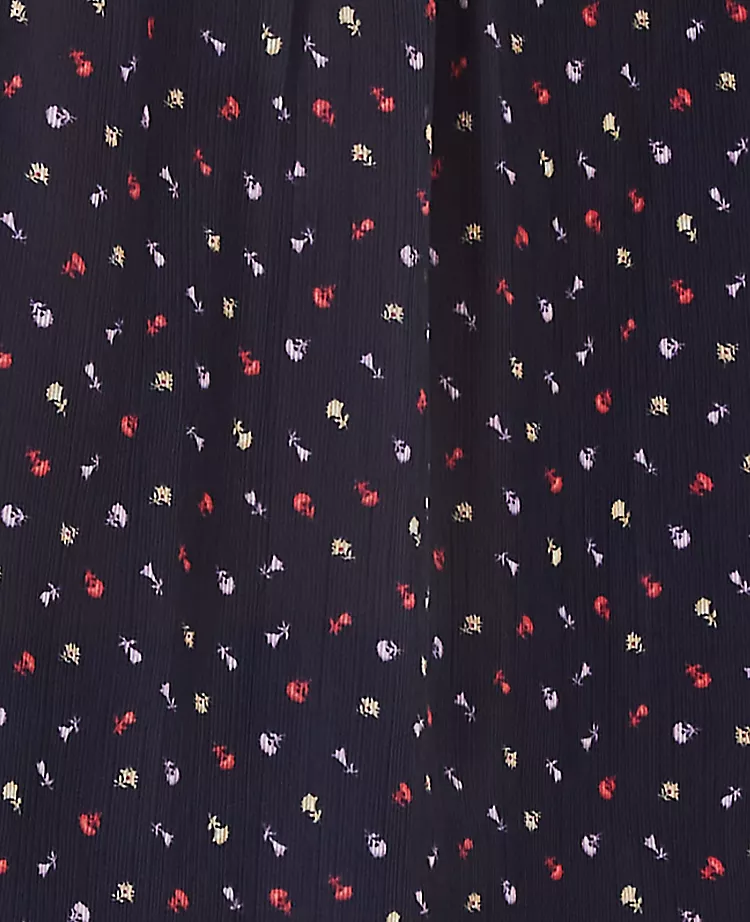 Floral Ruffle Yoke Tie Neck Top 6 Floral Ruffle Yoke Tie Neck Top - Image 4