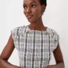 Plaid Shoulder Button Shell -Anntaylor Shop 607068 2222