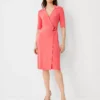 Lapel Belted Sweater Dress -Anntaylor Shop 607078 0345