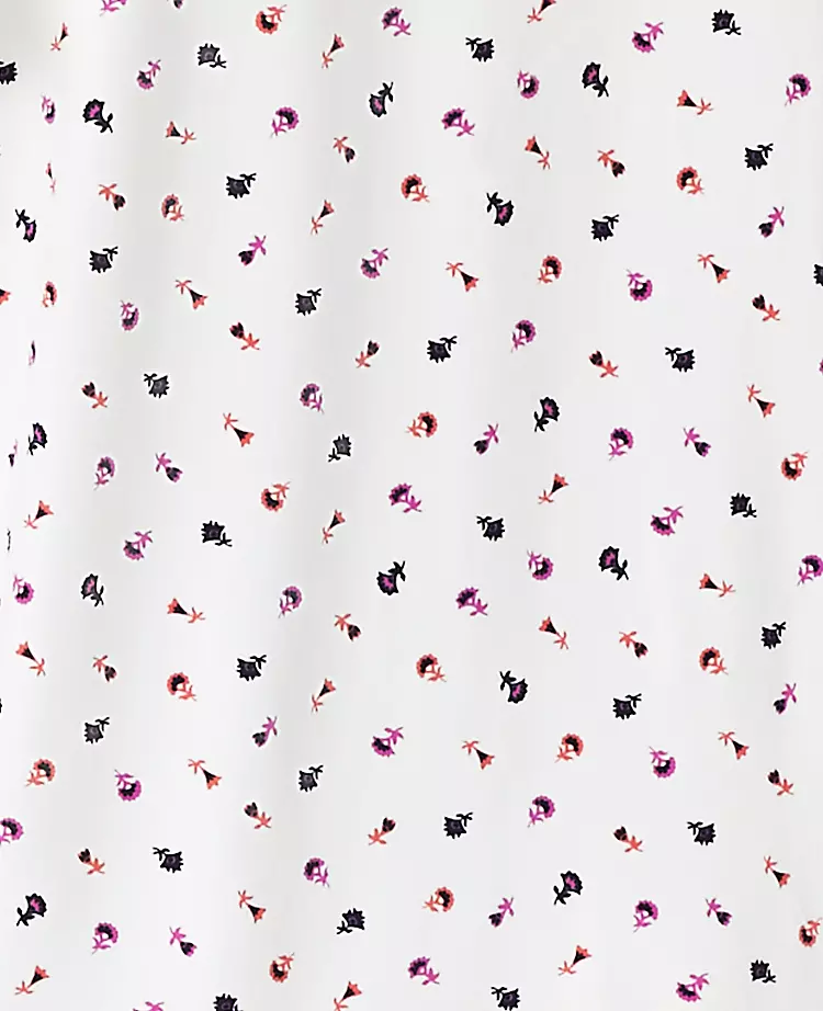 Floral Mixed Media Ruffle Sleeve Top 5 Floral Mixed Media Ruffle Sleeve Top - Image 3