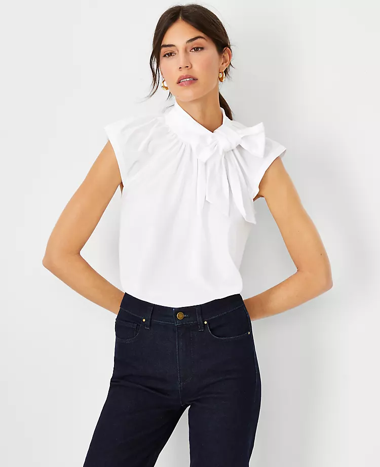 Tie Mock Neck Top 3 Tie Mock Neck Top
