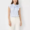 Striped Tie Mock Neck Top 1 Striped Tie Mock Neck Top -Anntaylor Shop 607201 4169